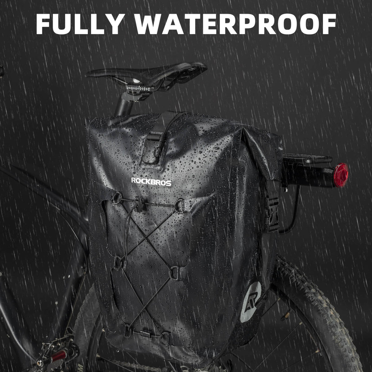 ROCKBROS Fully Waterproof Bike Pannier Large Capacity