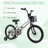 12/14/18 Inch Kids Bike Adjustable with Transparent Chain Cover for 3-8 Years Old-16 inches