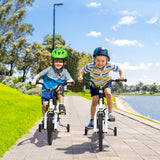18 Feet Kids Bike with Removable Training Wheels-White