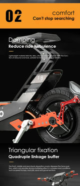HEZZO-F8 Electric Scooter - 8000W Power, Max Speed 100 Km/h
