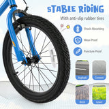 18 Inch Kids Bike LED Lighted Adjustable with Training Wheels for 4-8 Years Old Kids-18 inches