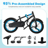 Kids Bike with Adjustable Handlebar and Saddle Black-14 inches