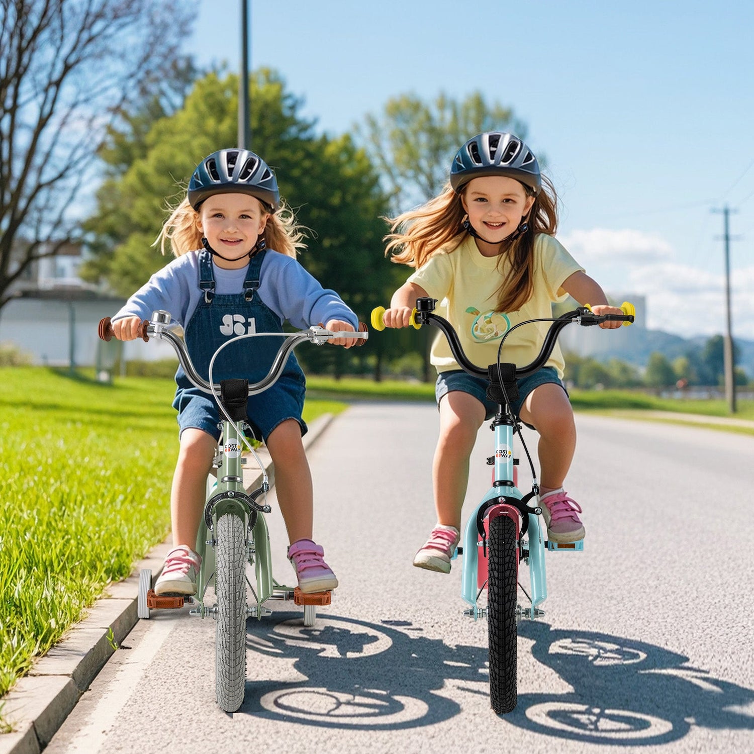 Kids Bike with Adjustable Handlebar and Saddle Blue-14 inches