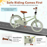 Kids Bike with Adjustable Handlebar and Saddle Green-16 Inches