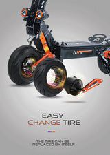 Obarter D5 Electric Scooter - 5000W, 70km/h Max Speed, Removable Battery