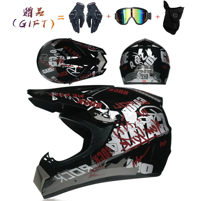 Safety Motocross Helmet Casco Motocross Bicycle Downhill Capacete ATV Cross Helmet Child Motorcycle Helmet Dot Abs 1KG Unisex