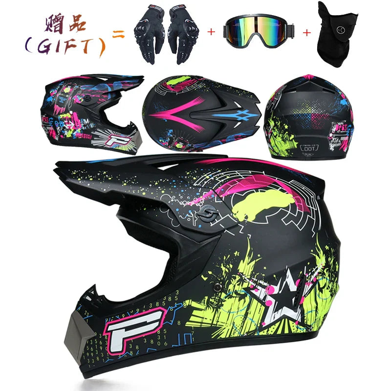 Safety Motocross Helmet Casco Motocross Bicycle Downhill Capacete ATV Cross Helmet Child Motorcycle Helmet Dot Abs 1KG Unisex