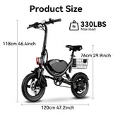 eBike Boys 715W Peak Folding Electric Bicycle - Fast & Powerful Ride