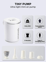 Qunature Mini Electric Air Pump for Camping & Outdoor Gear