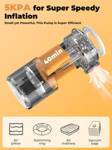 Qunature Mini Electric Air Pump for Camping & Outdoor Gear