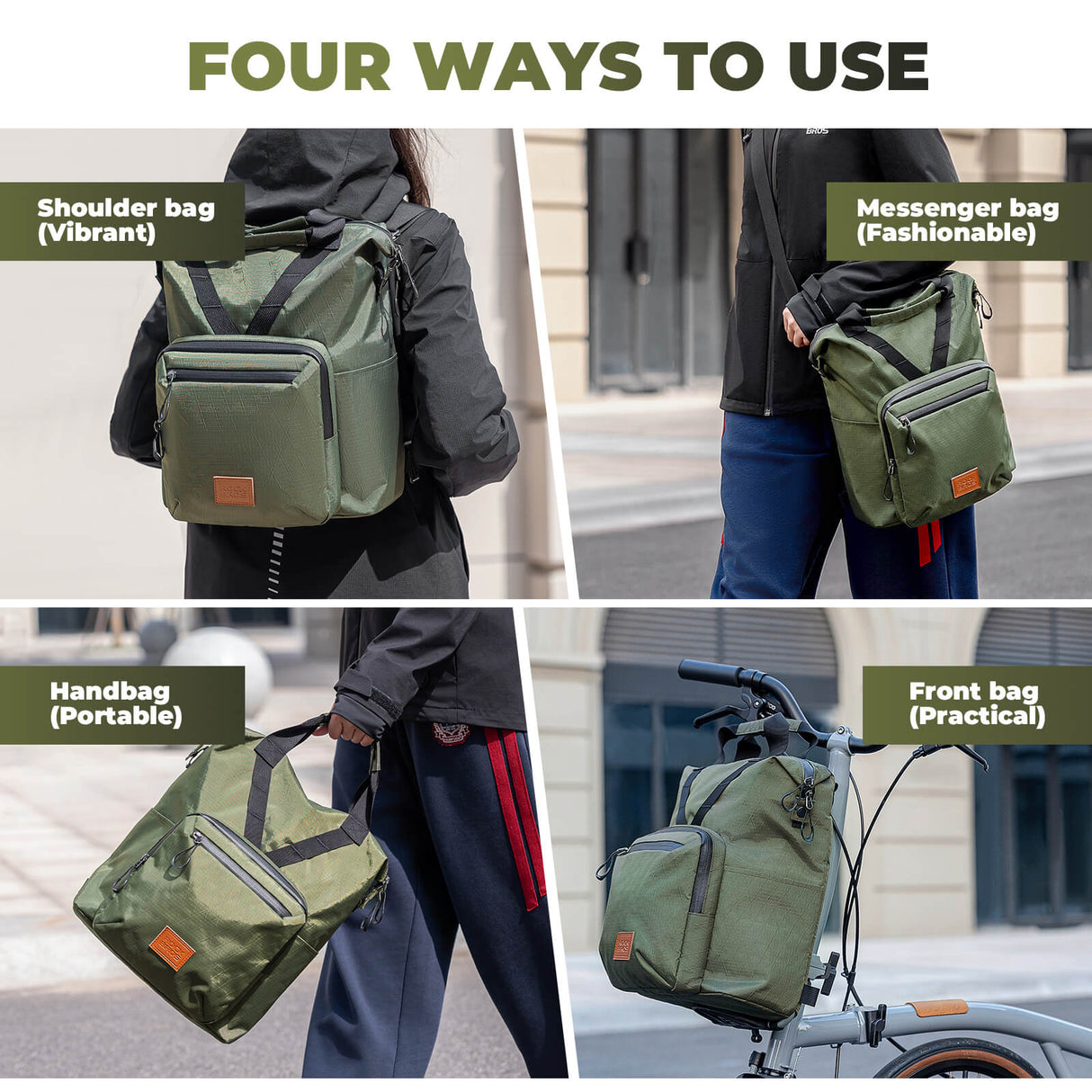 Brompton Folding Bike Handlebar Bag Backpack - 11.5L