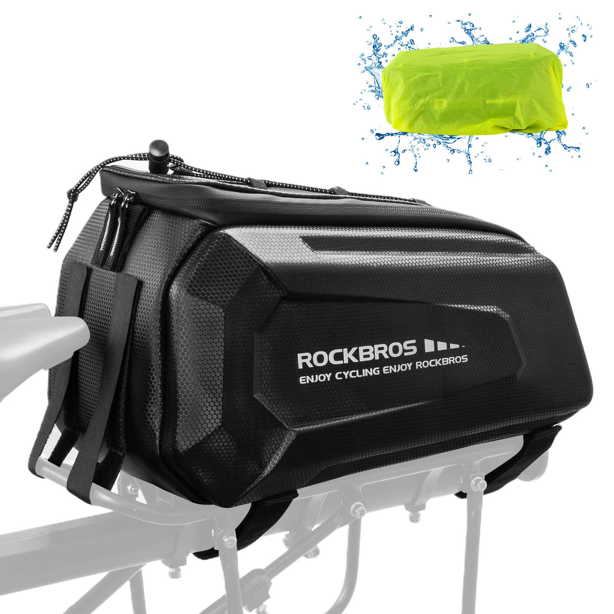 Hard Shell Bike Trunk Bag for Rear Rack - 9L